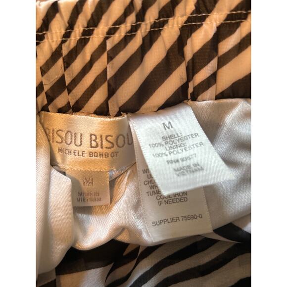 VGUC Bisou Bisou Women's Size M/L Two Piece Set Dressy Semi Sheer Animal Print - Picture 4 of 7